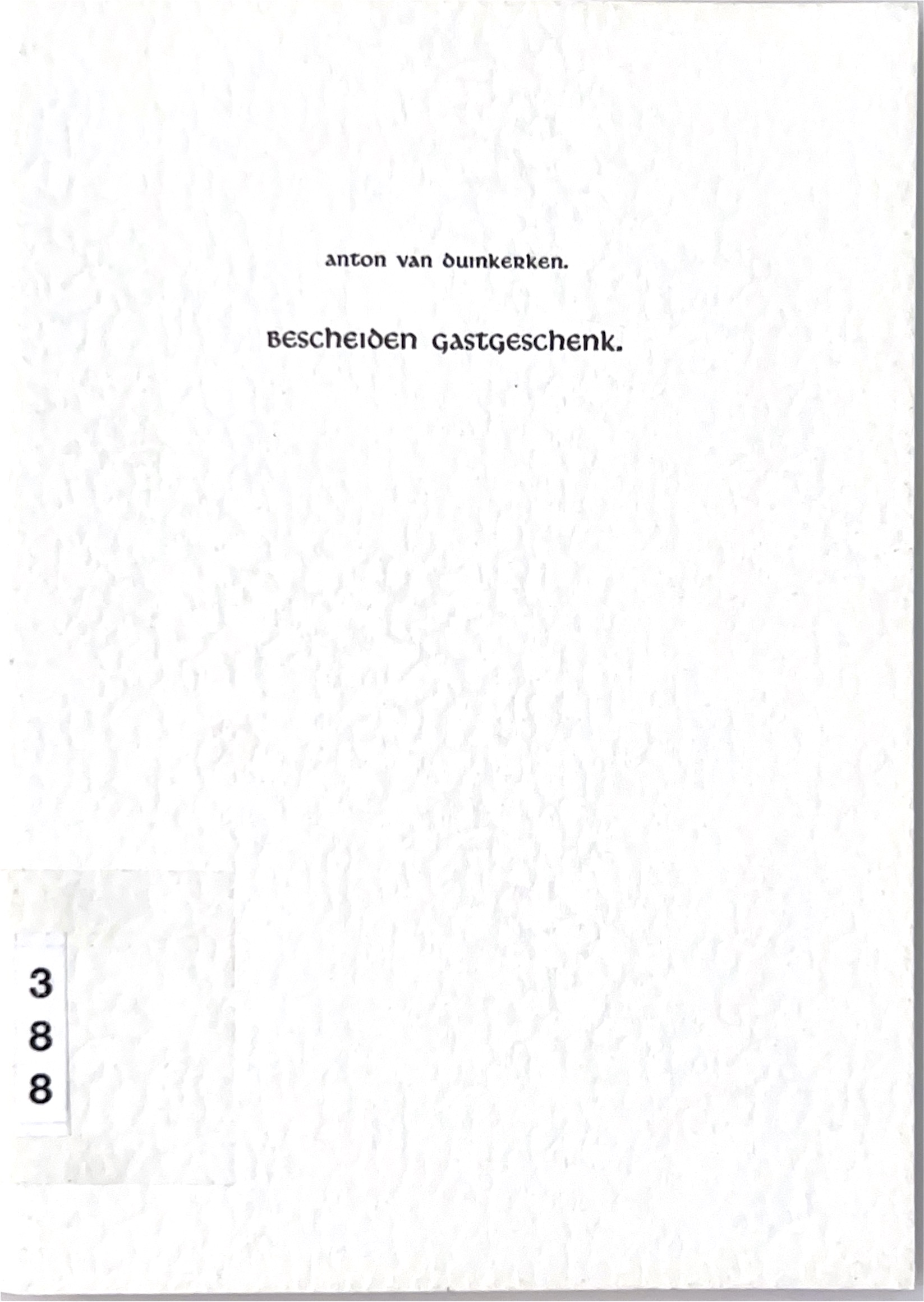 Cover of Anton van Duinkerken