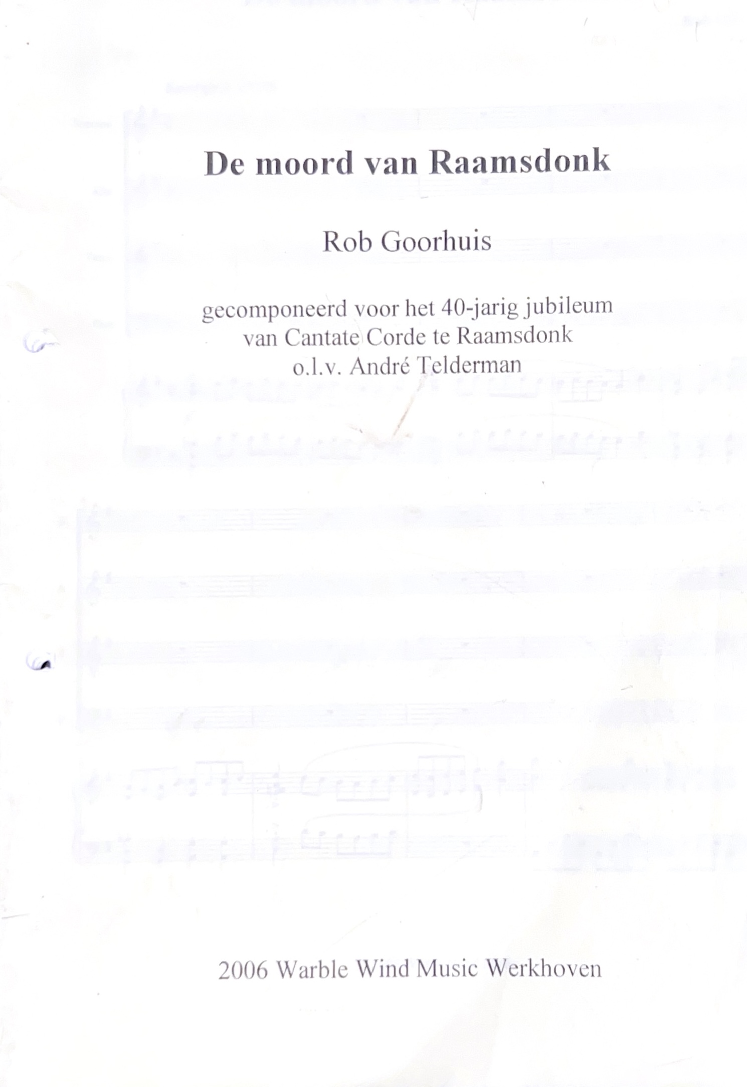Cover of De Moord van Raamsdonk (muziek)
