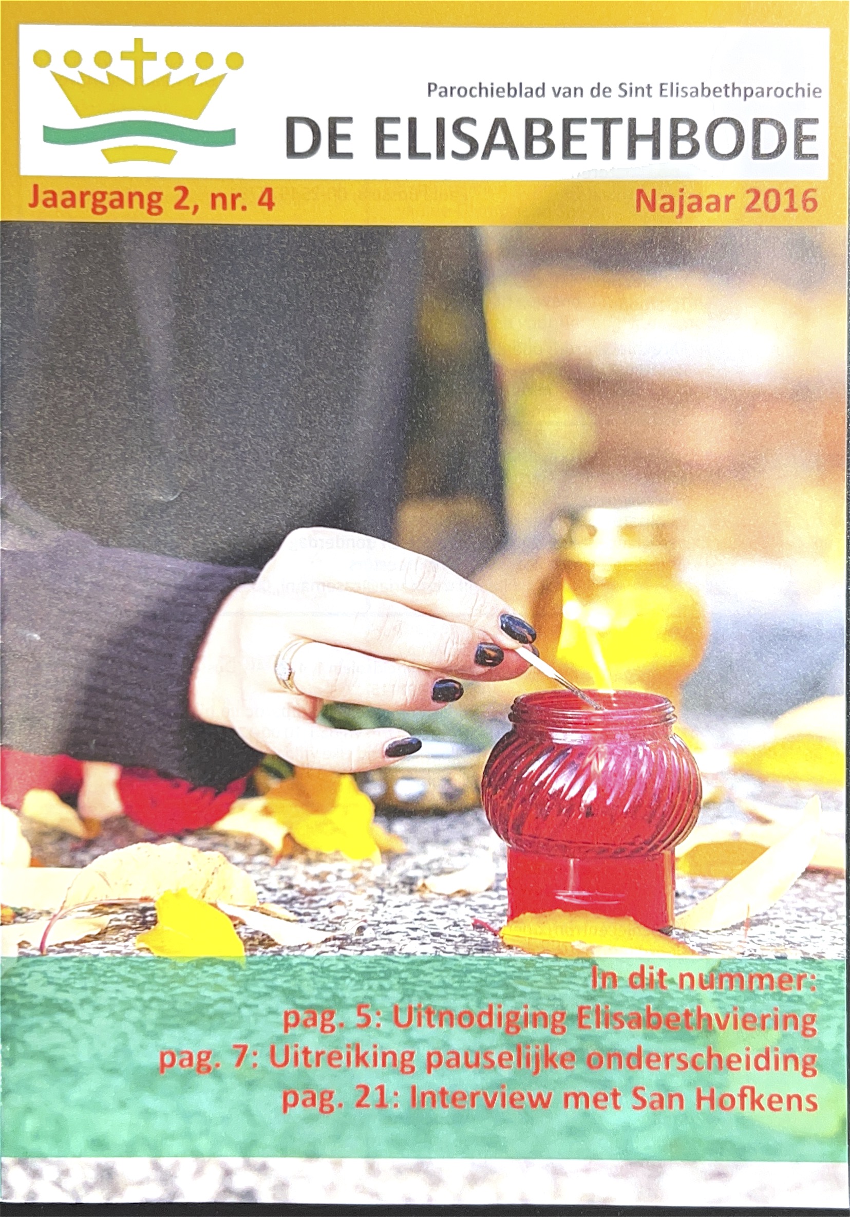 Cover of De Elizabethbode najaar 2016