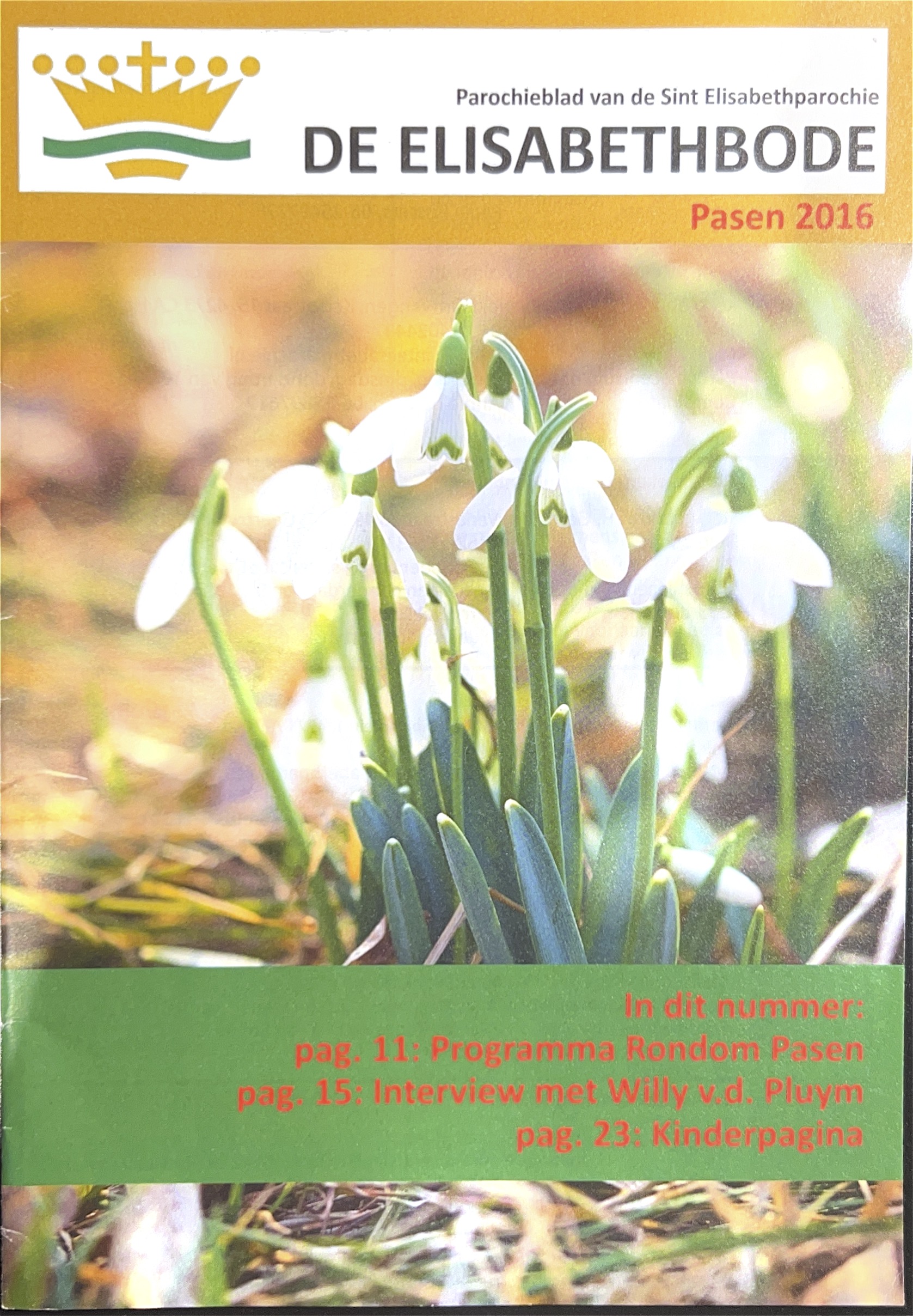 Cover of De Elizabethbode pasen 2016