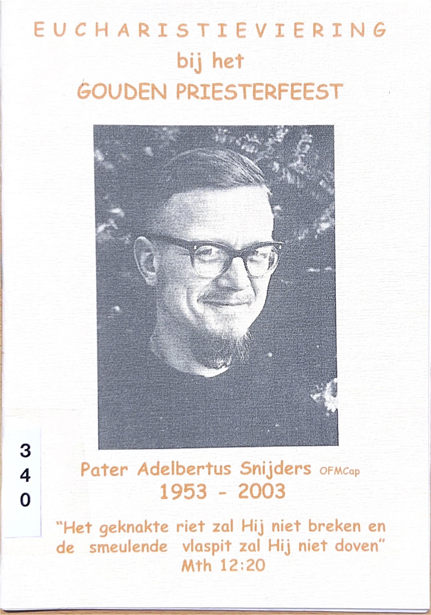 Cover of Pater Adelbertus Snijders