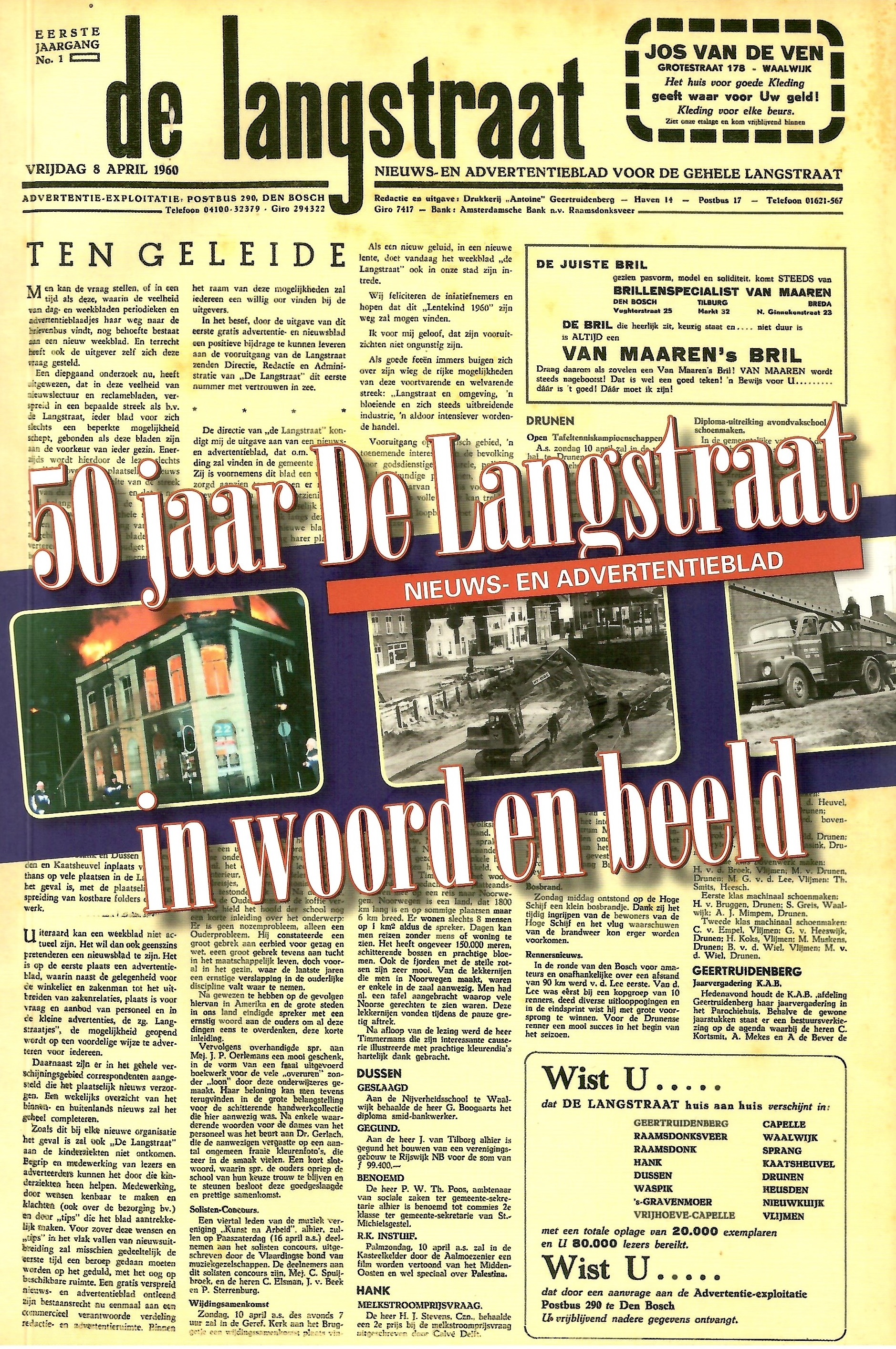 Cover of 50 jaar De Langstraat in woord en beeld