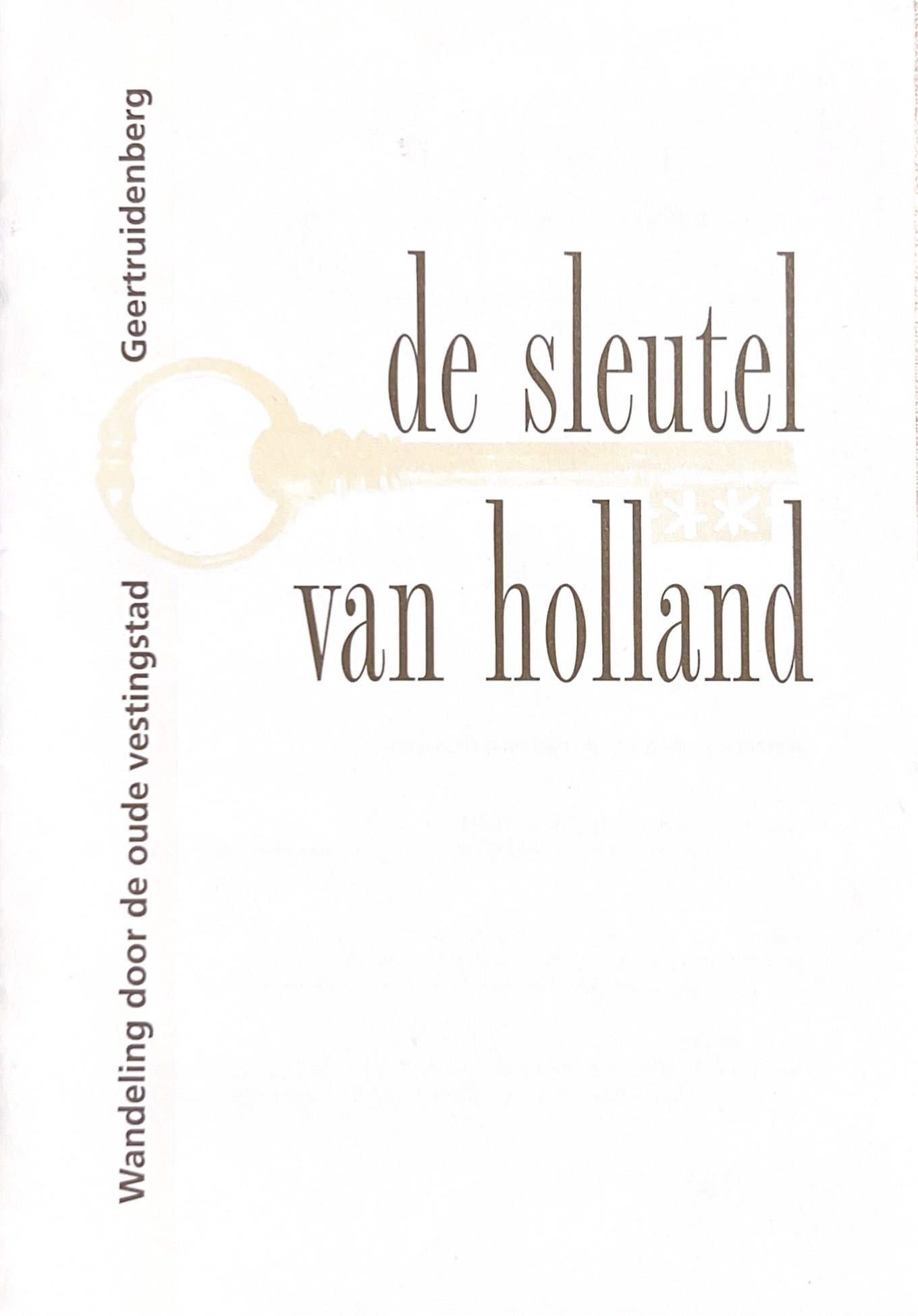 Cover of De sleutel van Holland