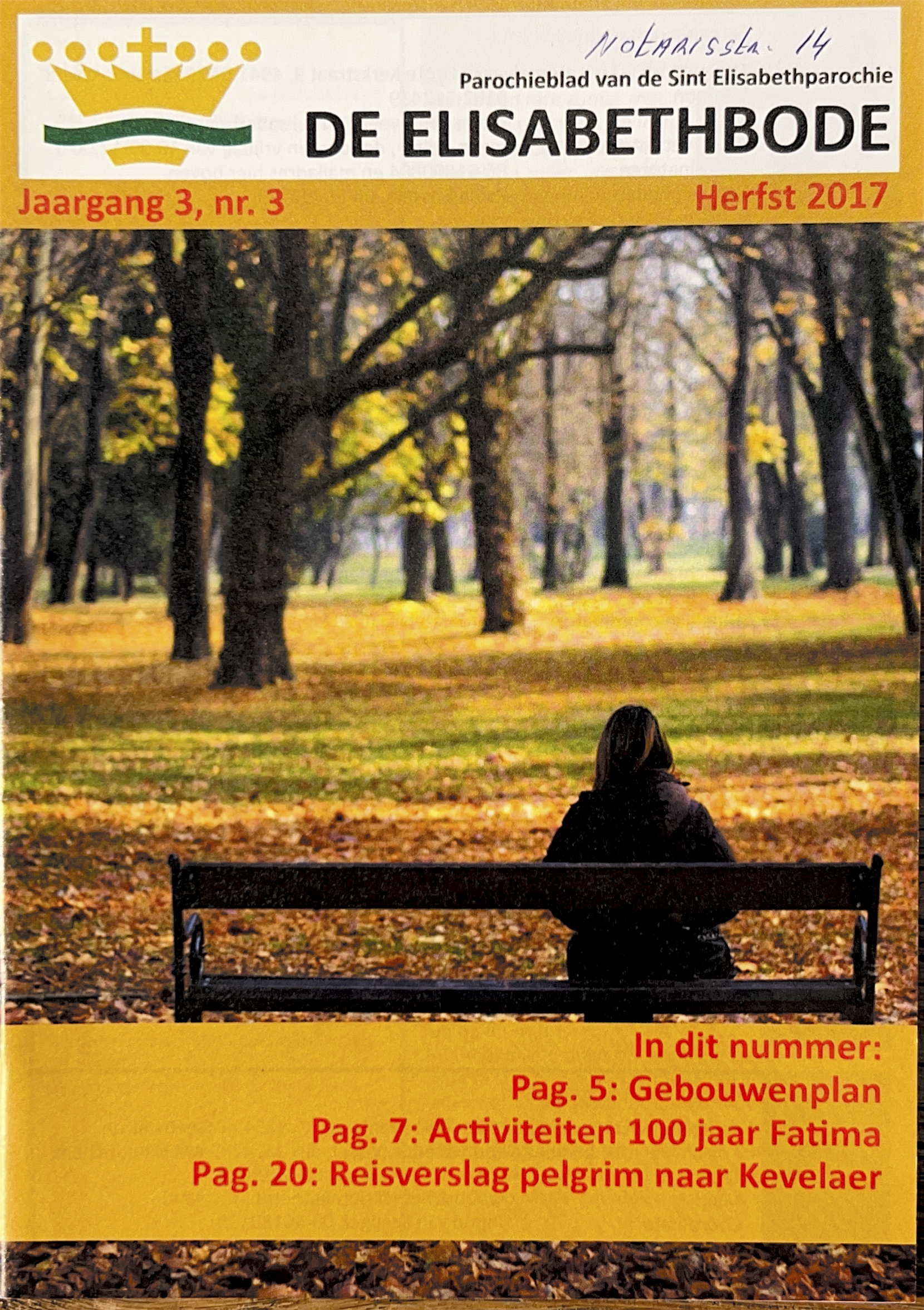 Cover of De Elizabethbode herfst 2017