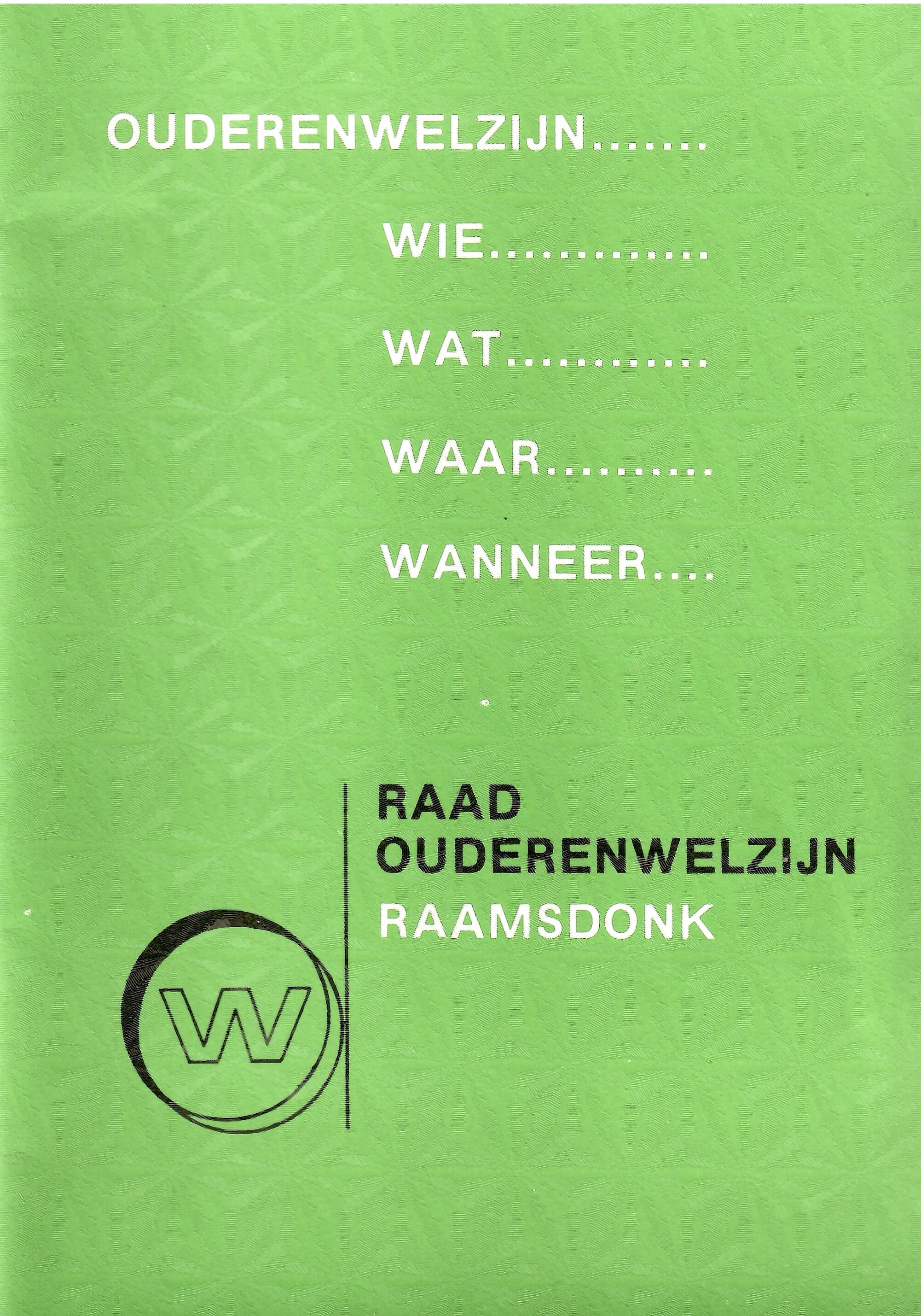 Cover of Ouderenwelzijn
