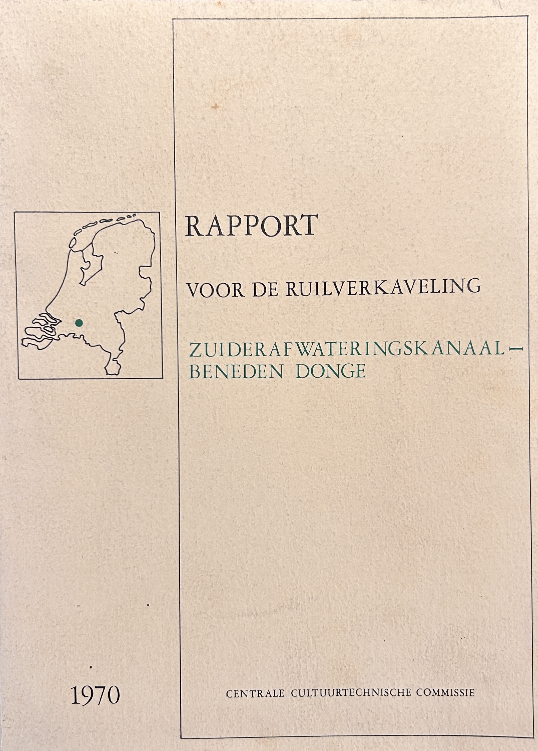 Cover of Rapport voor de ruilverkaveling