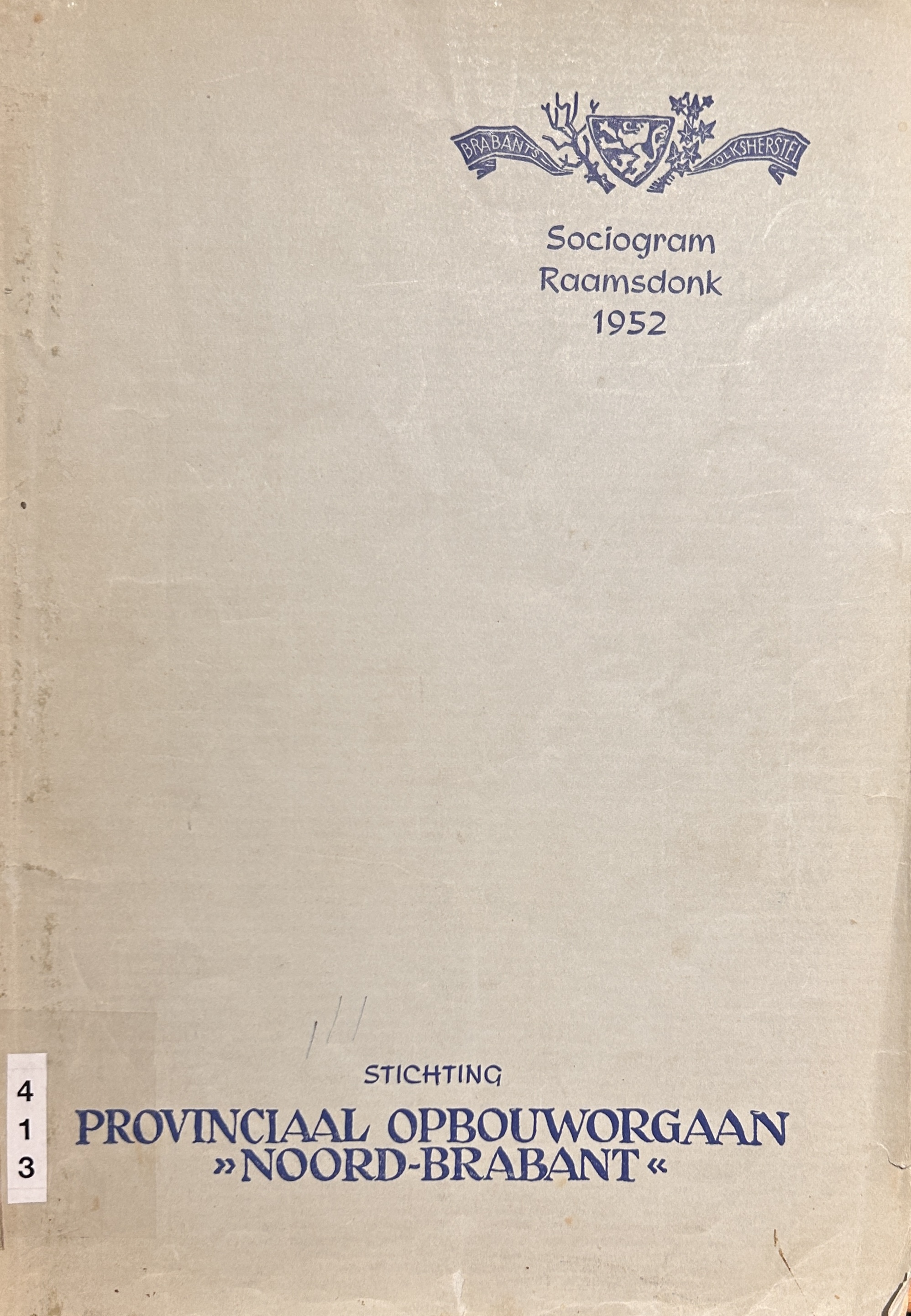Cover of Sociogram Raamsdonk 1952